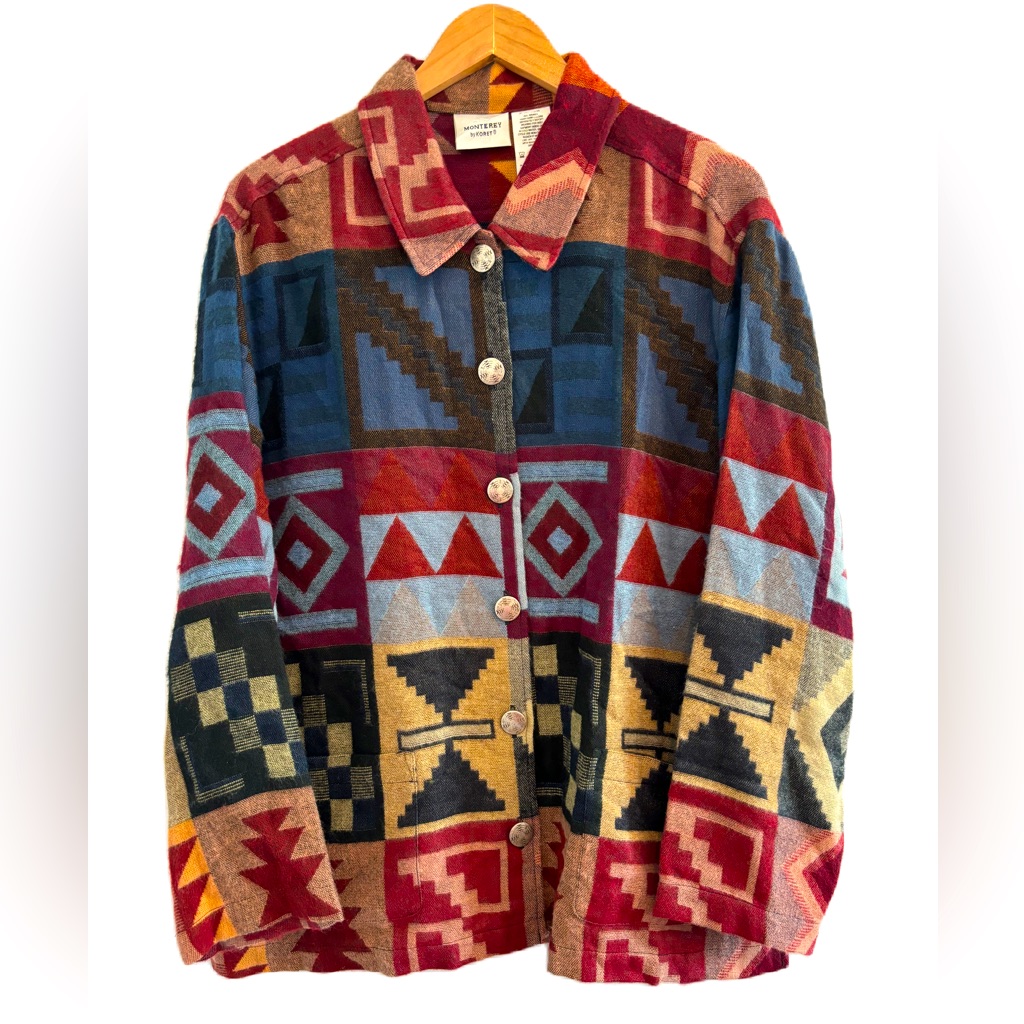Monterey By Koret Vintage Acrylic Button Down Painted Desert Theme Size Xl Monterey By Koret Vintage Acrylic Button Down Painted Desert Theme Size Xl